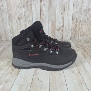 Columbia Women's‎ Hiking Boots Waterproof Outdoor Trail Black Red Laces Size 9.5