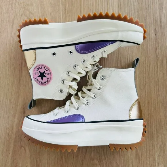 ❤️Converse Run Star Hike Platform Chrome Chunky 11.5 Women's Shoes Beige A09796C