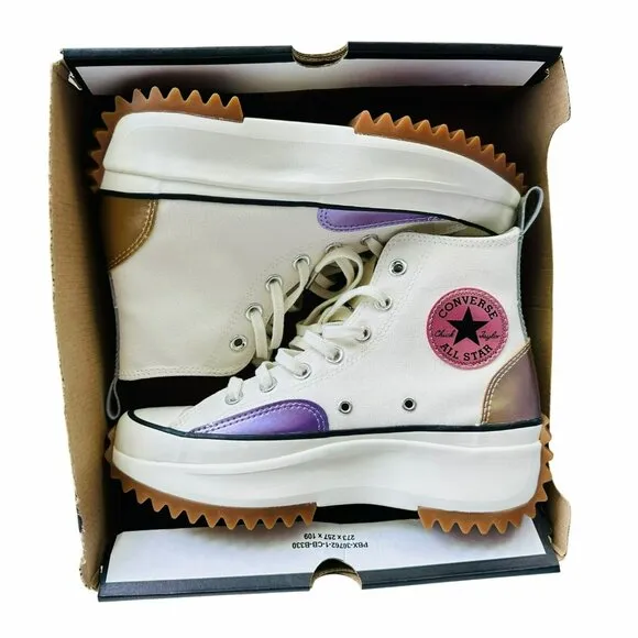 ❤️Converse Run Star Hike Platform Chrome Chunky 11.5 Women's Shoes Beige A09796C