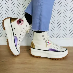 ❤️Converse Run Star Hike Platform Chrome Chunky 11.5 Women's Shoes Beige A09796C