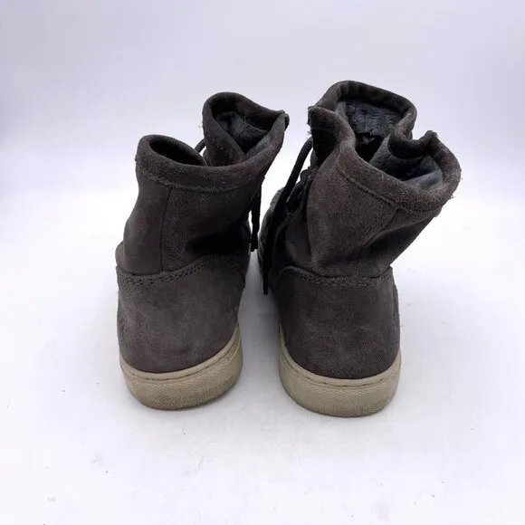 Cougar Fabiola Suede Boots Women's Waterproof Gray Size 6m Lace-Up