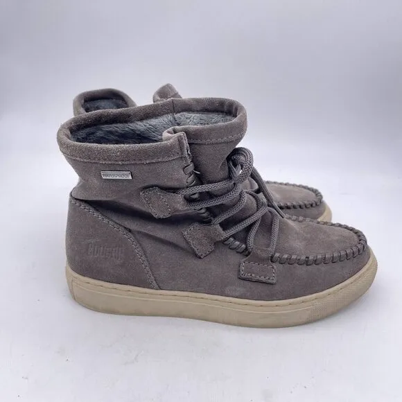 Cougar Fabiola Suede Boots Women's Waterproof Gray Size 6m Lace-Up