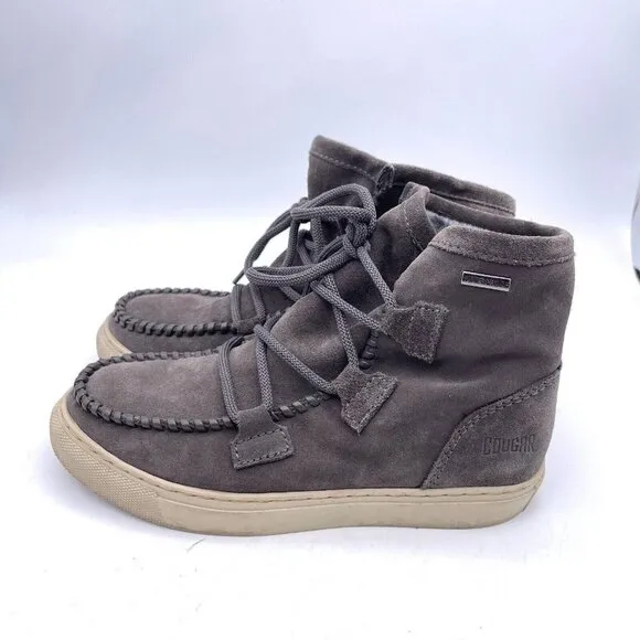 Cougar Fabiola Suede Boots Women's Waterproof Gray Size 6m Lace-Up