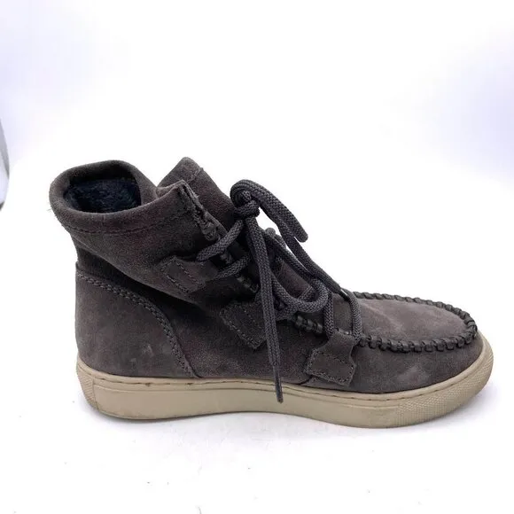 Cougar Fabiola Suede Boots Women's Waterproof Gray Size 6m Lace-Up
