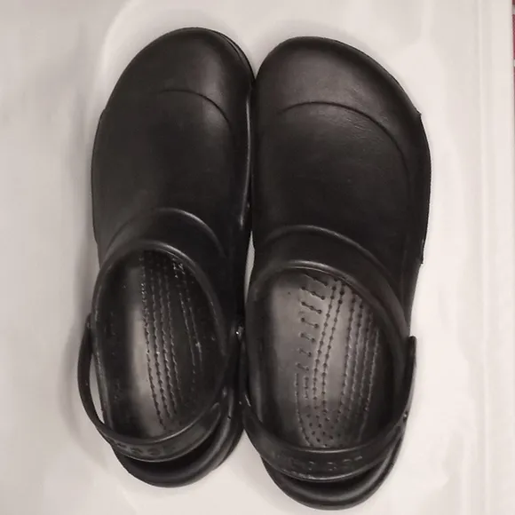 Crocs Bistro Black Resistant Clogs Shoes Men's Size 13