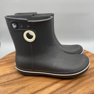 CROCS Boots Womens Size 7 Jaunt Shorty Black Rain Boots 15769 Outdoor Gardening