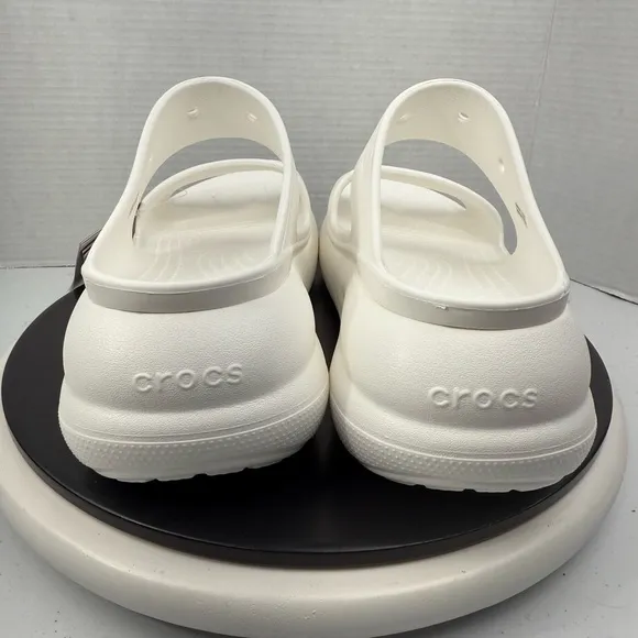 Crocs Classic Crush Sandal White Mens Unisex Slip On Shoes 207670-100 Sz 11 NEW