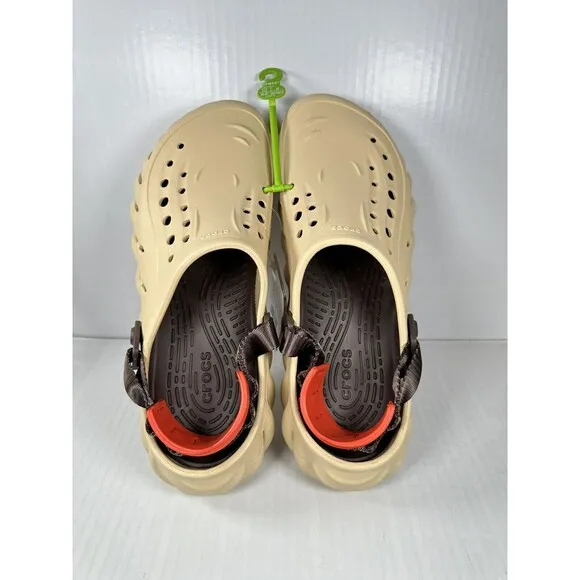 Crocs Echo Clog Sesame Tan Adult Mens Size 12 207937-0HX BRAND NEW