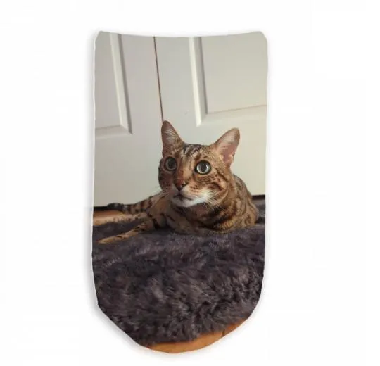 Design Your Own Custom Printed No Show Gripper Socks