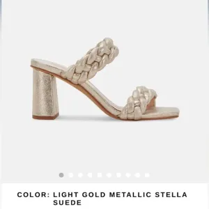Dolce Vita Paily light gold metallic Stella braided heel sandals size 7