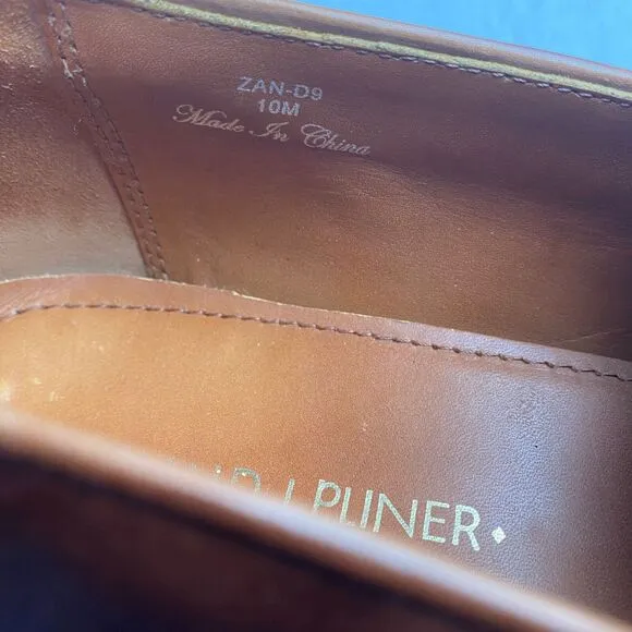 Donald J. Pliner Men's Size 10 M ZAN-D9 Leather Slip On Loafer Brown Shoes