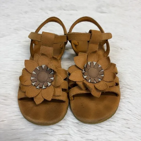 Donsje Kids' Sandals Sandalen Iles Fields Aus Leder FLower Brown EU 33 US 2