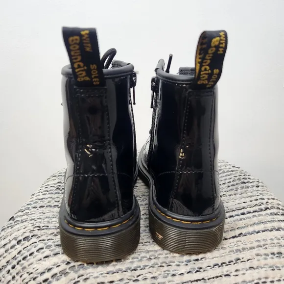 Dr. Martens 1460 Youth Size 2 Black Patent Leather Boots.
