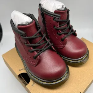 Dr Martens AirWair Brooklee Boots Cherry‎ Red Softy T AW004 Core Kids Toddler