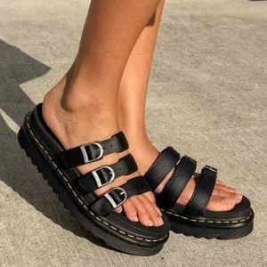Dr. Martens Black Blaire Slide Sandals