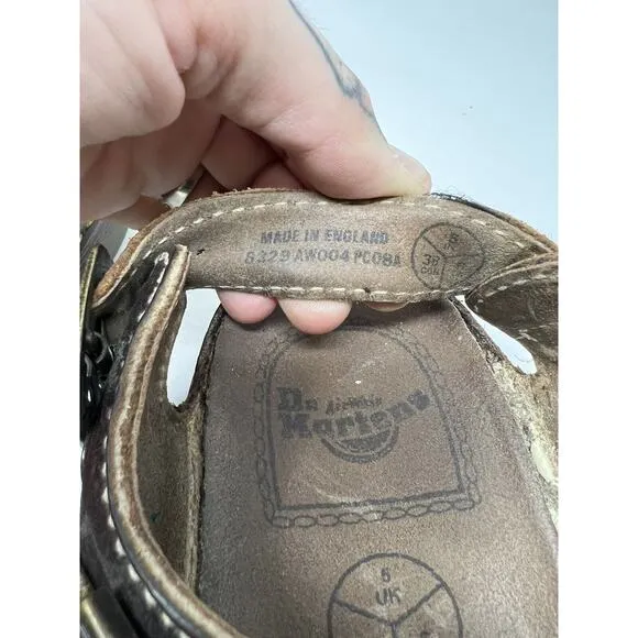 Dr. Martens Chunky Brown Leather Buckle Sandals Vintage Y2K Us Women’s 7 Mens 6