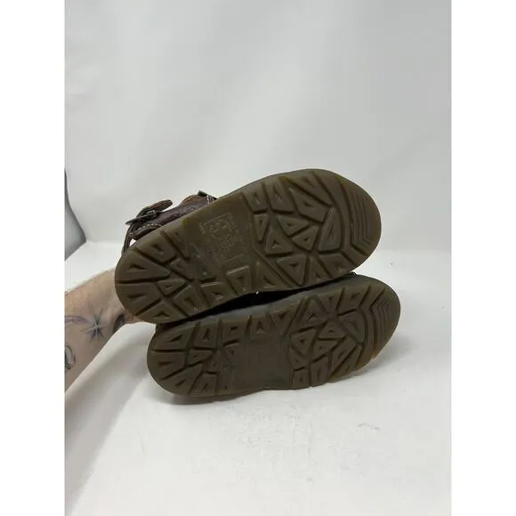 Dr. Martens Chunky Brown Leather Buckle Sandals Vintage Y2K Us Women’s 7 Mens 6