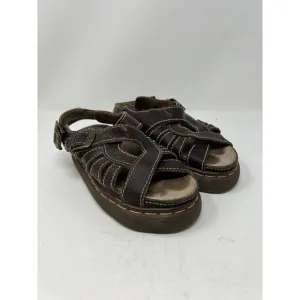 Dr. Martens Chunky Brown Leather Buckle Sandals Vintage Y2K Us Women’s 7 Mens 6