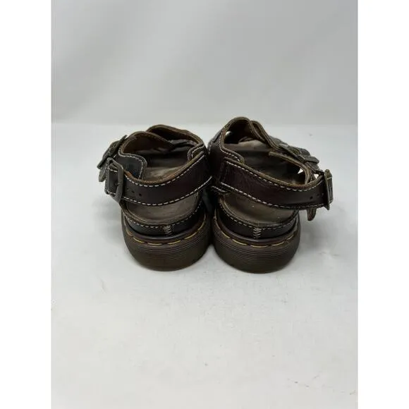 Dr. Martens Chunky Brown Leather Buckle Sandals Vintage Y2K Us Women’s 7 Mens 6