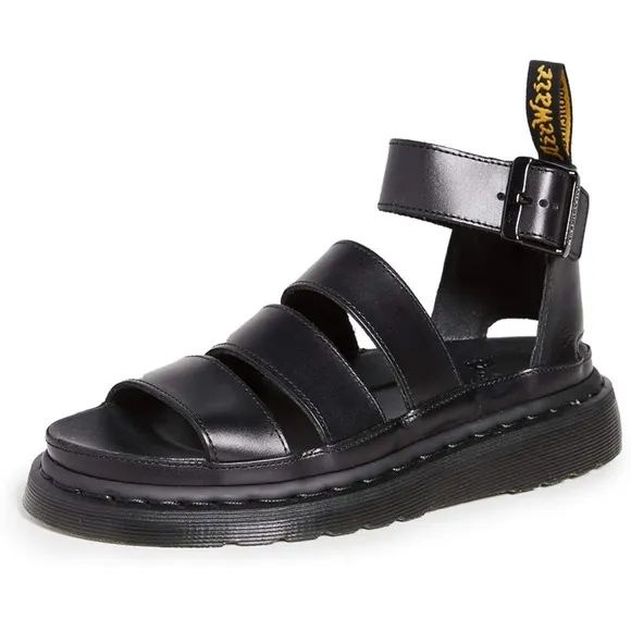 Dr. Martens Clarissa II Women’s Leather Gladiator Strap Sandals Black Size 7