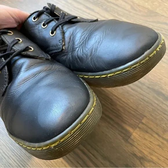 Dr. Martens Coronado Black Leather Lace Up Oxford Shoes 3 eyelet