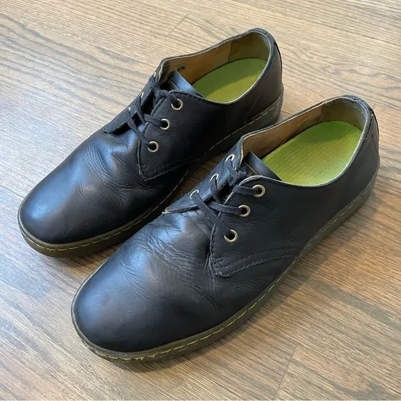 Dr. Martens Coronado Black Leather Lace Up Oxford Shoes 3 eyelet