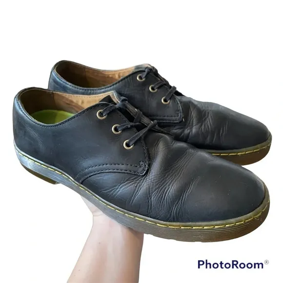 Dr. Martens Coronado Black Leather Lace Up Oxford Shoes 3 eyelet