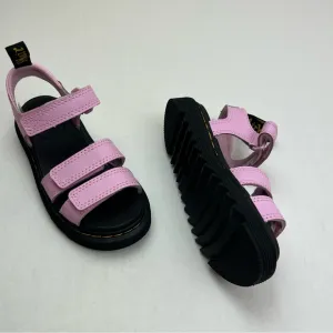 Dr. Martens Junior Klaire Athena Leather Strap Sandals Pale Pink Girls‎ 12 NEW