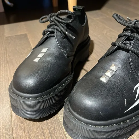 Dr. Martens x Pleasures 1461 Tribal Quad Retro Platform Shoes