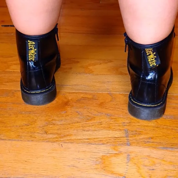 Dr. Martin Waterproof Boys  Black High Top Zippers Boots  2 M