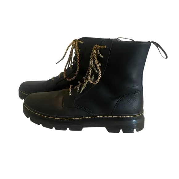 Dr. Martins Black Combs Leather Casual Lace-Up Boots, Mens Size 11