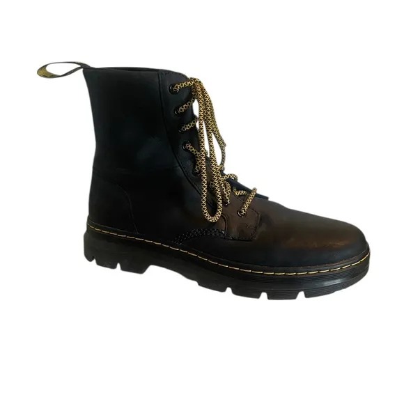 Dr. Martins Black Combs Leather Casual Lace-Up Boots, Mens Size 11