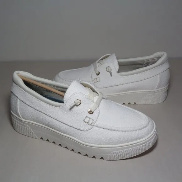 Dr. Scholl's Size 8 M GET ONBOARD White Sneakers New Women's Boat Shoes