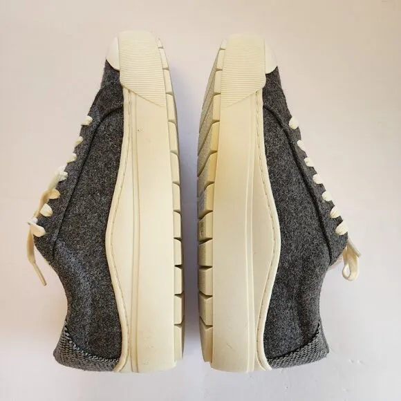 Dr. Scholls Sneakers Womens 7 Charcoal Flannel Time Off Platform ASO Tik Tok