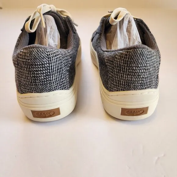 Dr. Scholls Sneakers Womens 7 Charcoal Flannel Time Off Platform ASO Tik Tok