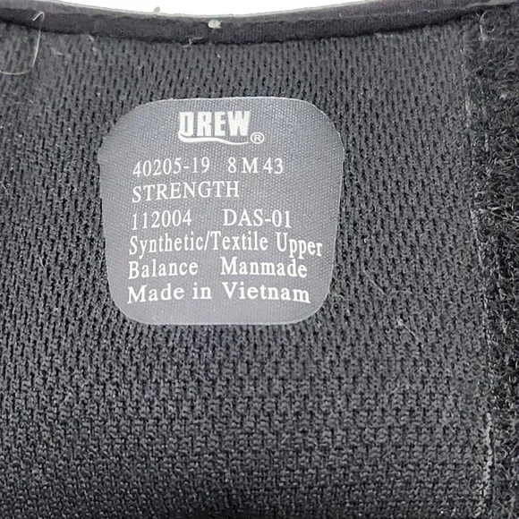 Drew Men's Strength Black Combo Leather/Mesh Combo Casual Shoe 8M Leather $179