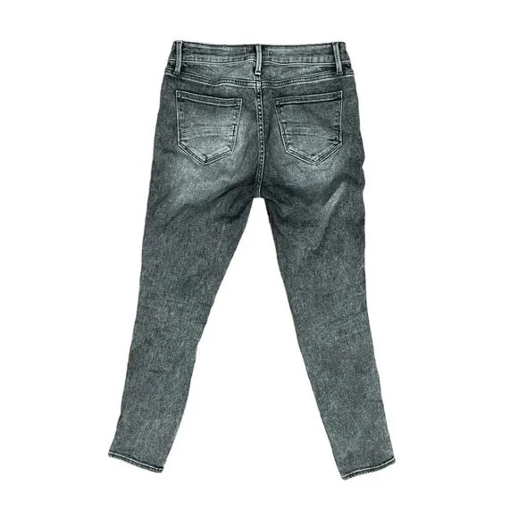 Driftwood Jackie High-Rise Chevron Embroider Skinny Ankle Crop Jeans Size 26