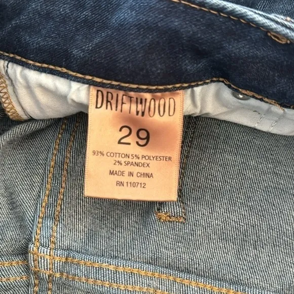 Driftwood Roxy Kick Flare Jeans Dark Wash size 29!