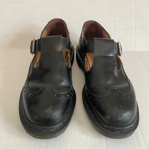 Dr.Martens x Comme Des Garcons Mary Jane Shoes, US Womens 8, EU 39 Black Leather