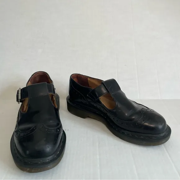 Dr.Martens x Comme Des Garcons Mary Jane Shoes, US Womens 8, EU 39 Black Leather