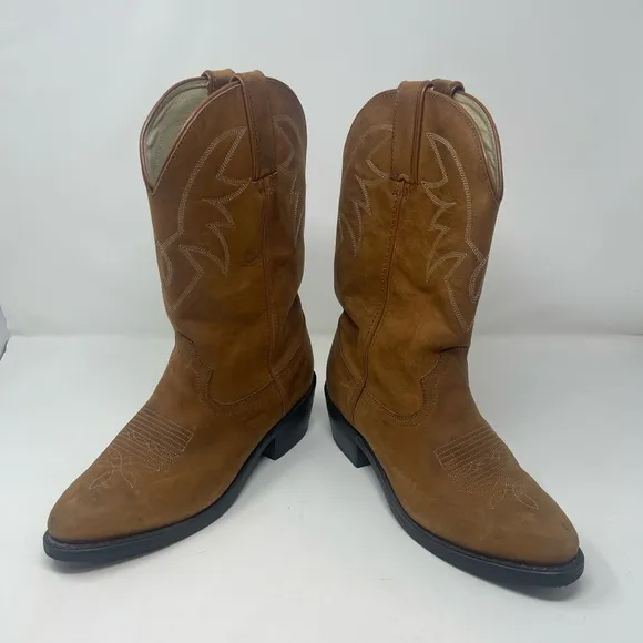 Durango brown leather western roper cowboy boot 7EE extra wide