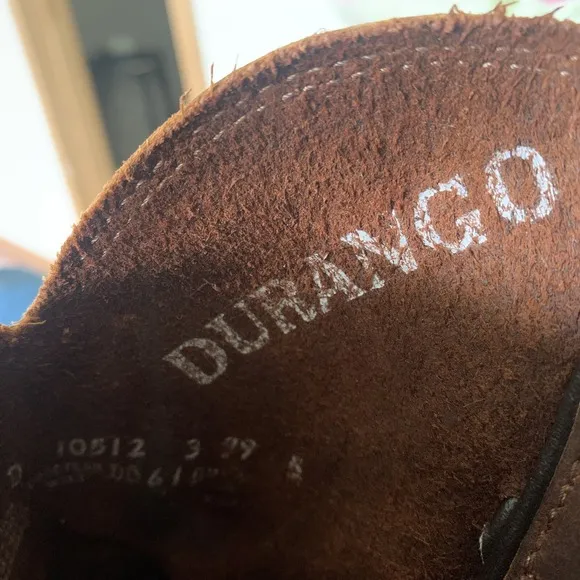 Durango Leather Work Boots Pull On Round Toe Brown Boots Men's 12D made in USA