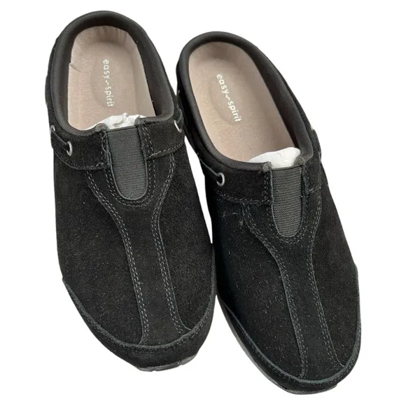 Easy Spirit Clogs- Black-‎ Wide Width