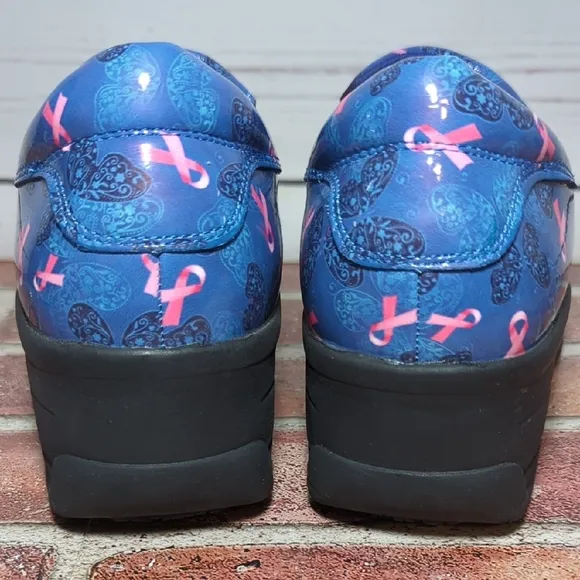 Easy Works by Easy Street Women's Breast Cancer Awareness Work Clogs Shoes 9.5