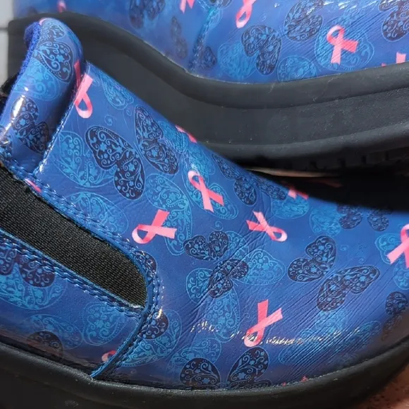 Easy Works by Easy Street Women's Breast Cancer Awareness Work Clogs Shoes 9.5