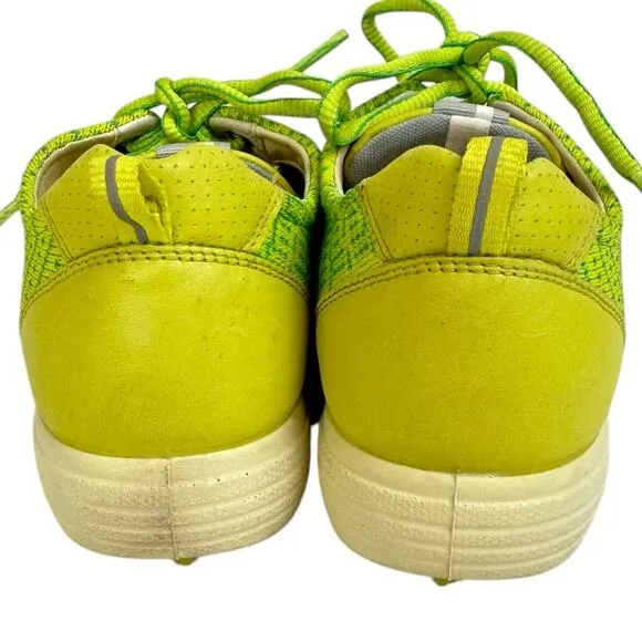 Ecco Hybrid Knit Spikeless Golf Shoes Lime Green Size EUR 38 Wide Width US 7-7.5