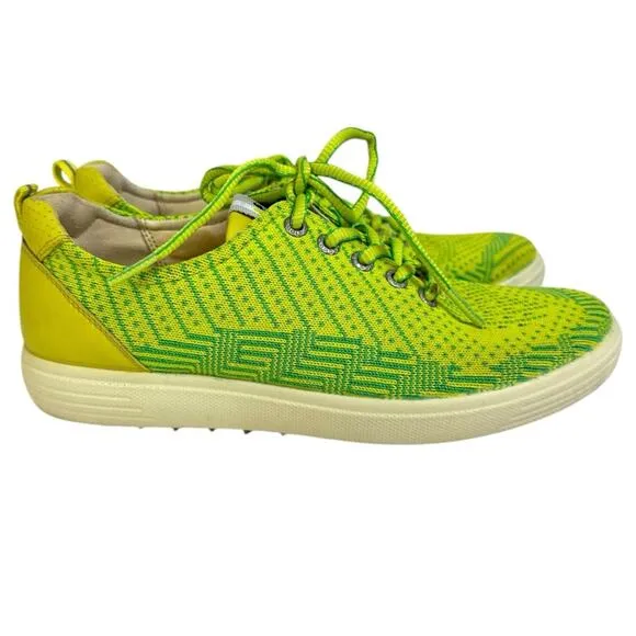 Ecco Hybrid Knit Spikeless Golf Shoes Lime Green Size EUR 38 Wide Width US 7-7.5