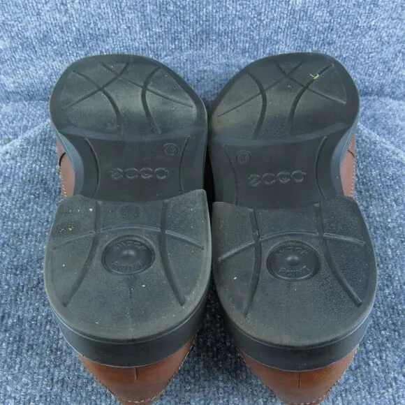 Ecco Men Loafer Shoes Brown Leather Slip On‎ Size 46 Medium