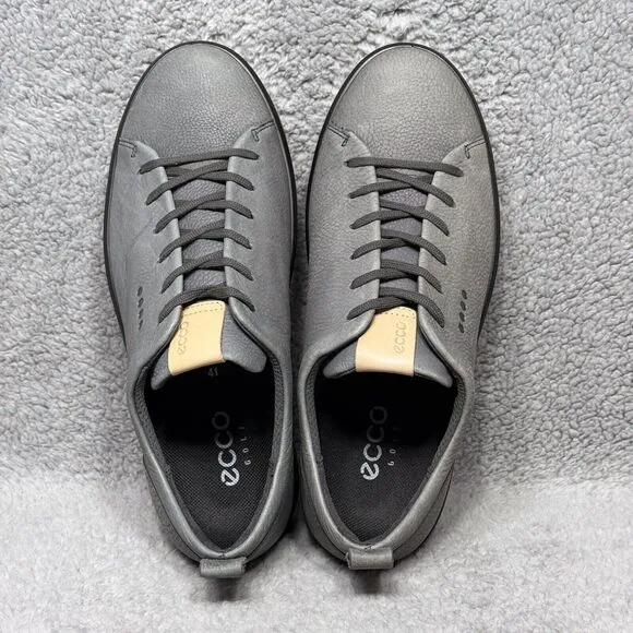 Ecco Soft Hydromax Mens Size 41 US 7-7.5 Extra Wide Golf Shoes Gray Leather