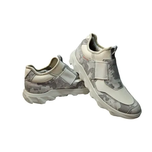 Ecco Sport MX Low Womens Size 39 EU (8-8.5 US) White Camo Sneakers  Trail 82
